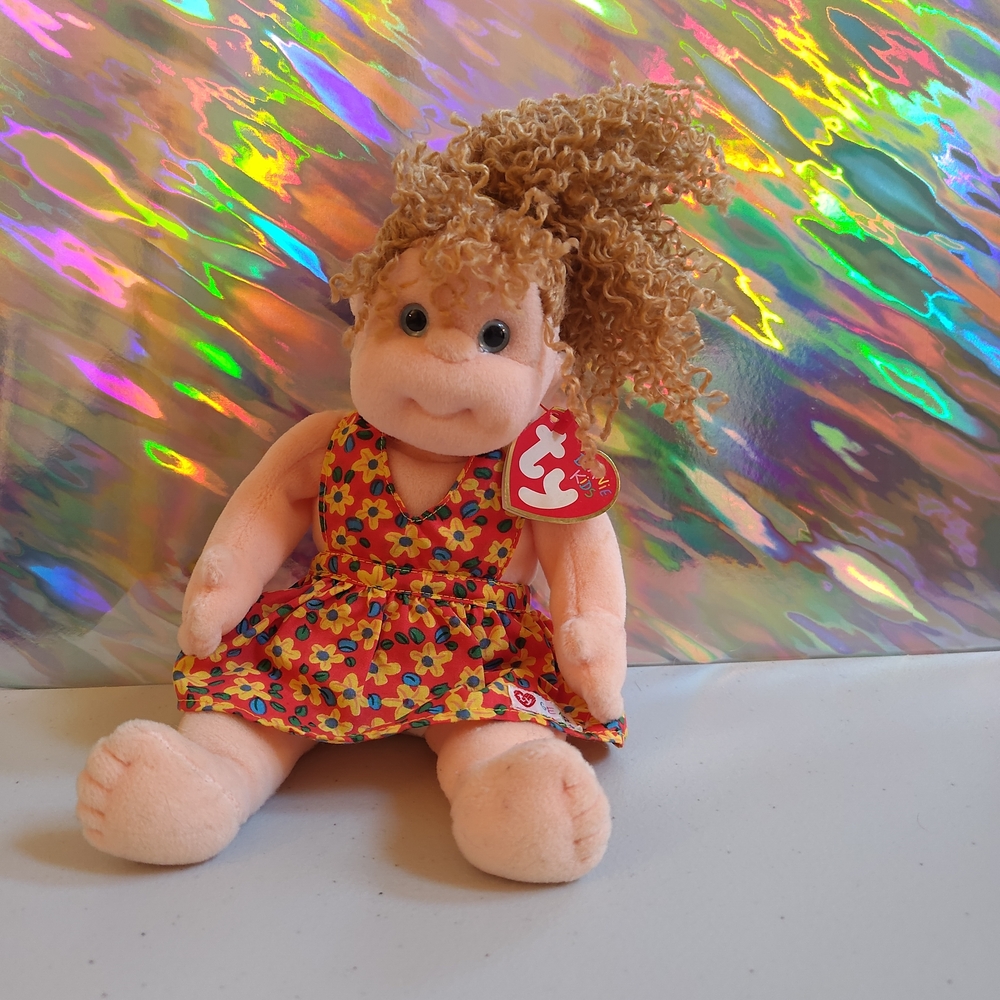 TY Plush Doll Beanie Kids 'Princess' with Red Dress